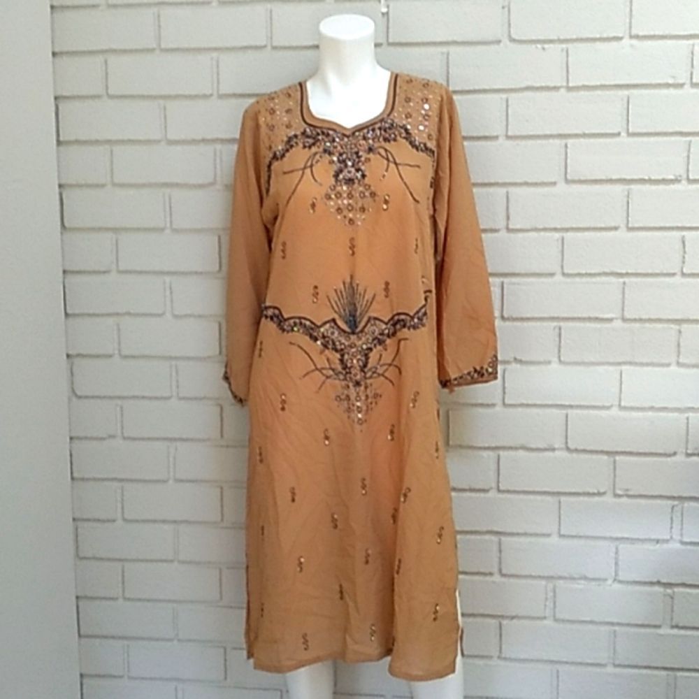 OWAIS Sequins, Beaded & Embroidered Gown/Dress. See Measurements